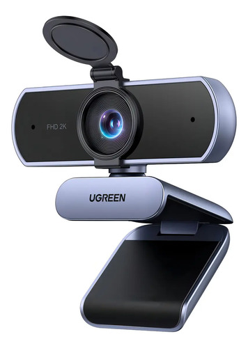 Cámara Web Ugreen 1080p Full Hd Con Micrófono Y Cubierta De Privacidad Gris
