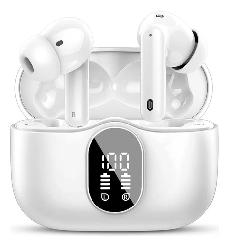 Auriculares Btootos A90 Pro Inalámbricos Con Bluetooth 5.4 Y Cancelación De Ruido Enc Blanco