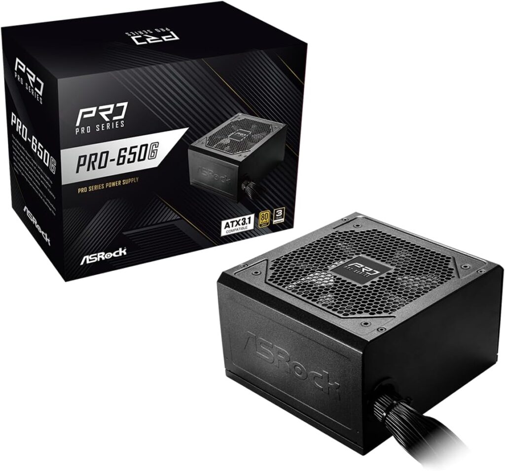 ASRock PRO-650G · 650 W 80 Plus Gold ATX 3.1