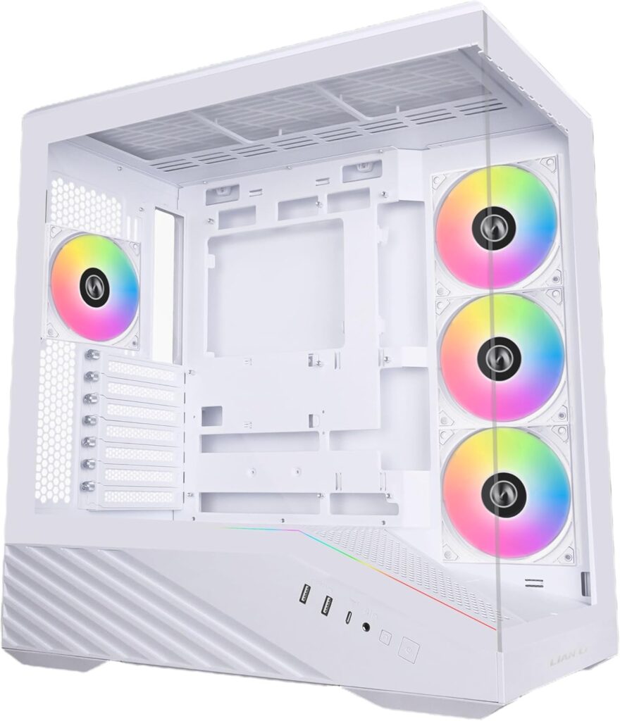 Lian Li Vector V100 White · ATX con 4 ventiladores ARGB